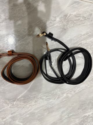 3 Cinture in pelle - Nero e Marrone