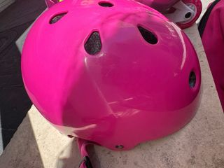 Patines Oxelo niña+casco rosa+bolsa + protecciones