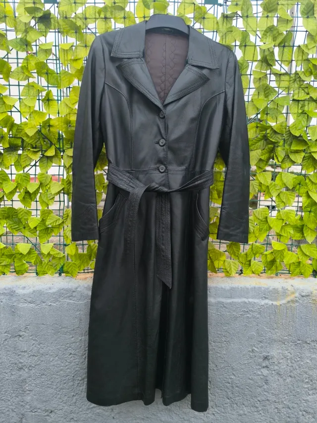 Chaqueta de piel autentica, Jersarp, verde oscuro