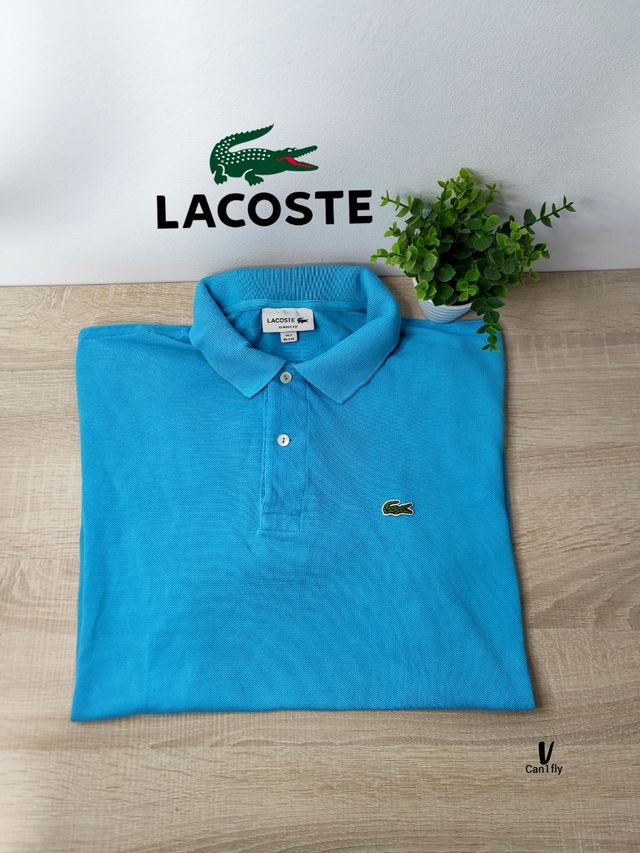 Polo Lacoste azul - Talla XXL