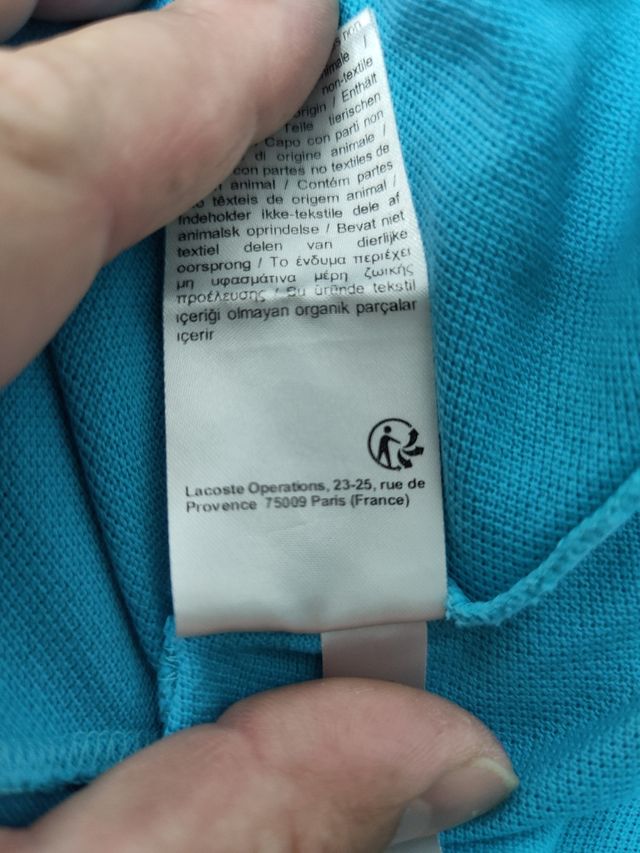 Polo Lacoste azul - Talla XXL