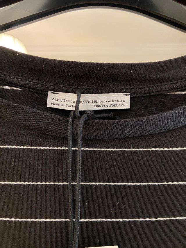 Vestido Zara rayas midi algodón