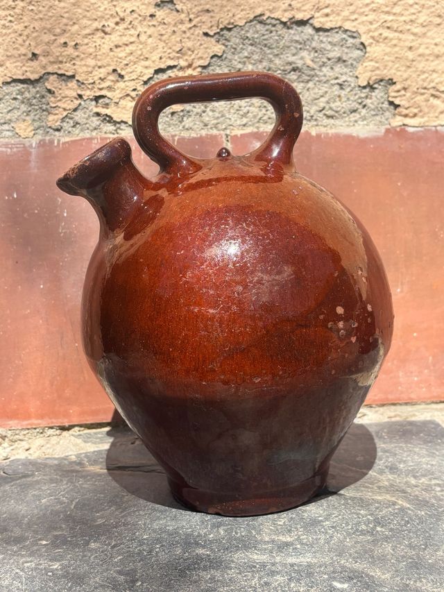 Aceitera barro antigua