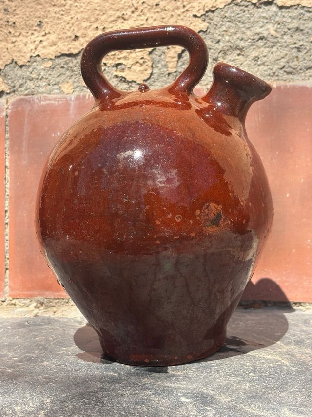 Aceitera barro antigua