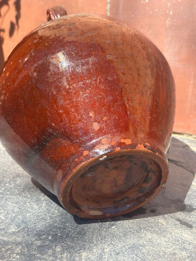 Aceitera barro antigua