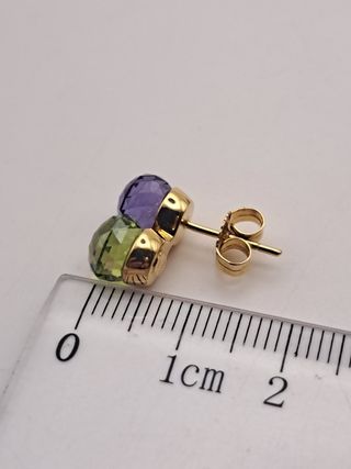 Pendientes oro 18k amatista