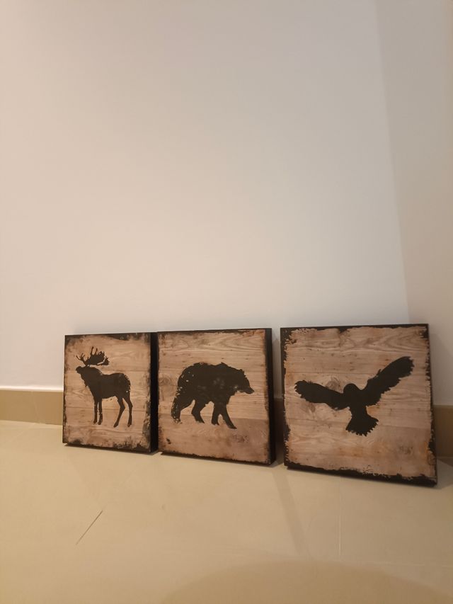 3 Cuadros madera estilo nórdico IKEA