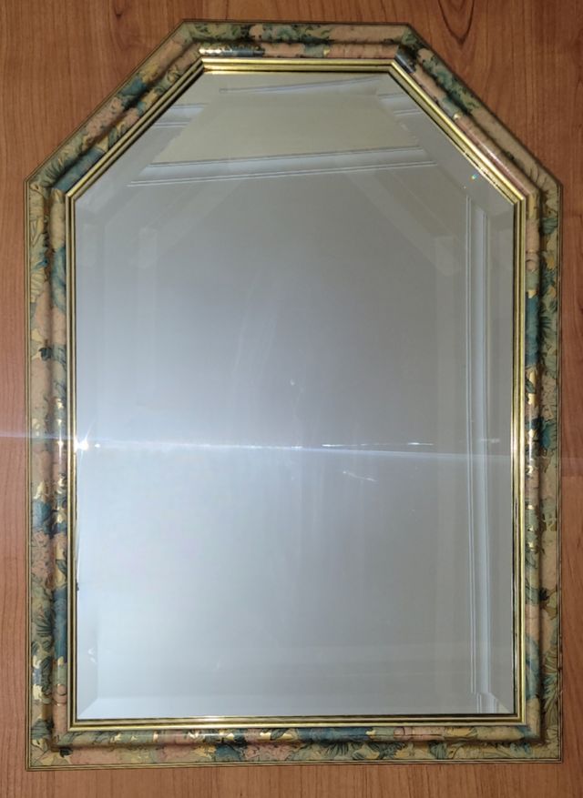 Espejo dorado octogonal