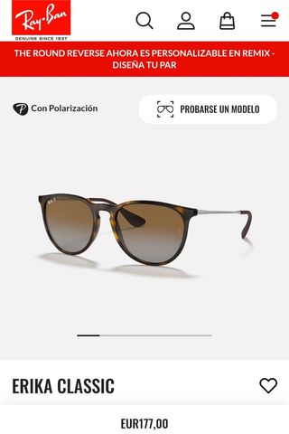 Gafas Ray-Ban marrón Erika classic