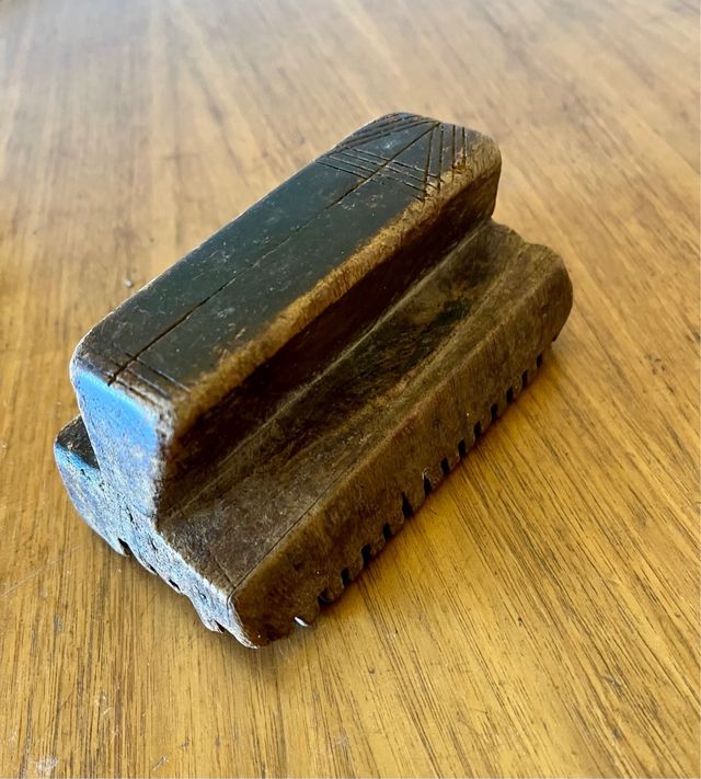 2 blocchi di legno, stampa tessile antica, India