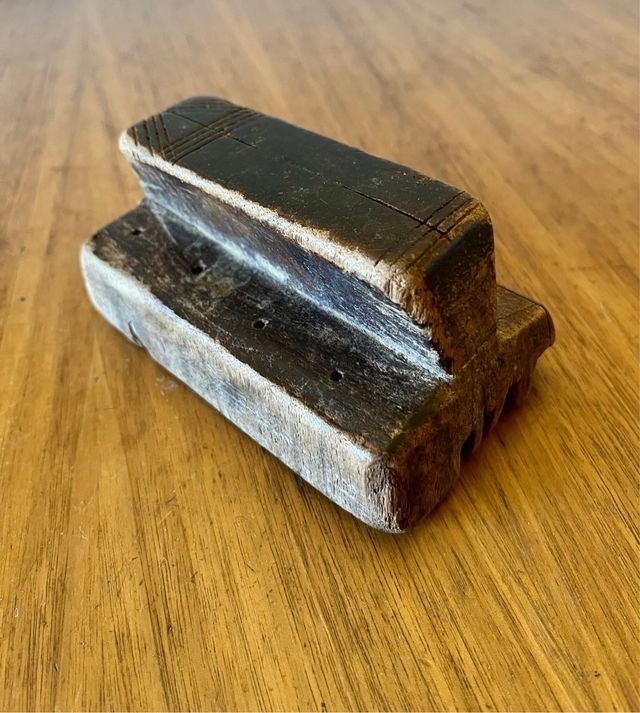 2 blocchi di legno, stampa tessile antica, India