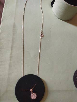 Conjunto plata pulida- Collar y pendientes