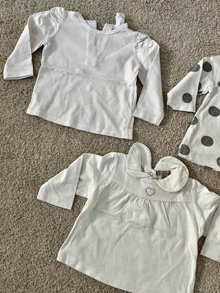 3 Maglie neonata manica lunga 6-9 mesi