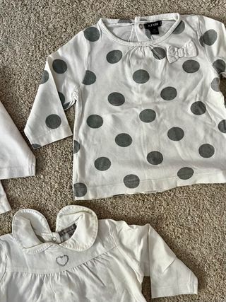 3 Maglie neonata manica lunga 6-9 mesi
