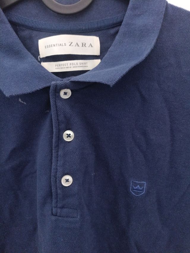 Polo Zara Hombre M - Azul