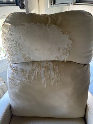 Sillón relax blanco crudo - piel sintética