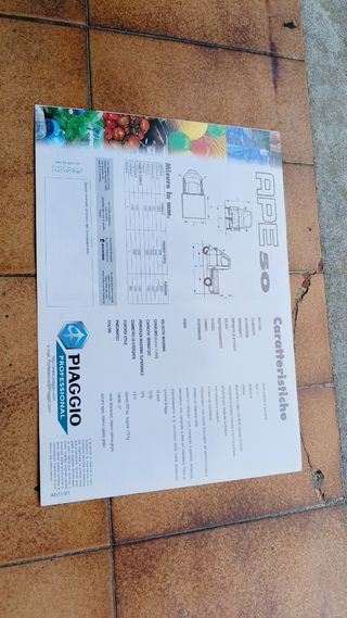 Depliant Piaggio Ape 50