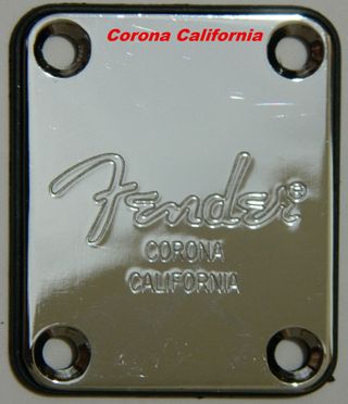 Fender Placa mástil guitarra "CORONA C." grabada