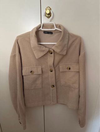 Cazadora pana beige talla S