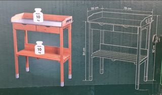 Mesa cultivo Parkside - 78x38x92cm