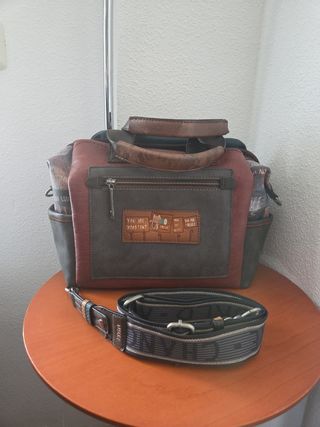 Bolso Anekke marrón-teal