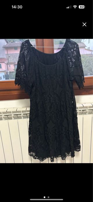 Vestito pizzo nero elegante
