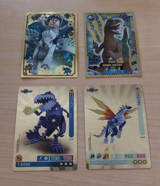 4 cartas brillantes Lego & Invizimals