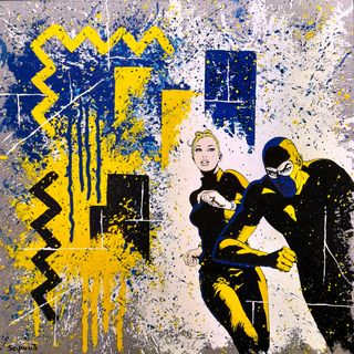 Dipinto Pop Art su Tela. Arte moderna. Quadri pop.