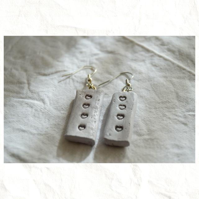 Pendientes Artesanos de Arcilla - Corazones