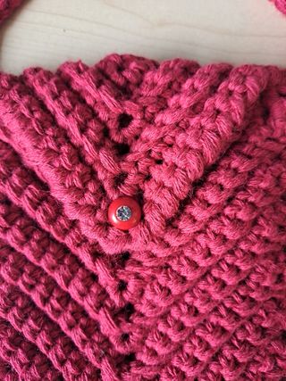 Mini borsa uncinetto rossa