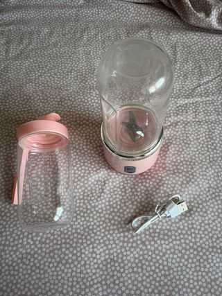 Batidora portátil rosa