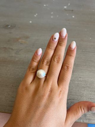 Anillo oro 18k con perla Mabé
