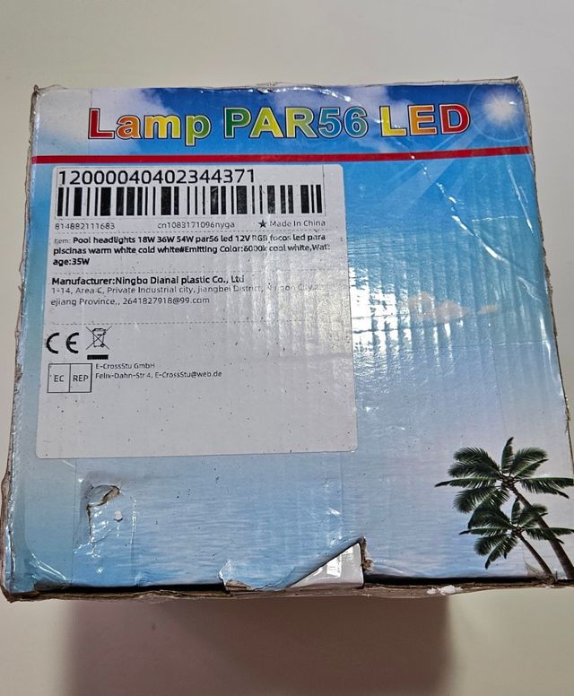 Lampada LED PAR56 per piscina IP68/12V