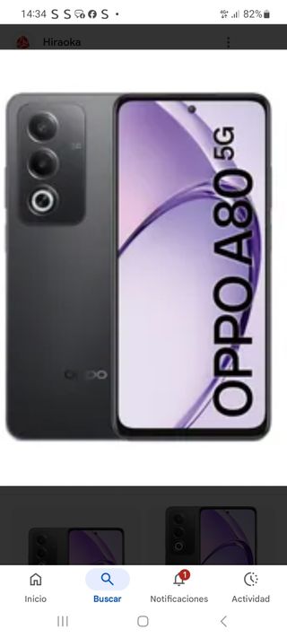 OPPO A80 5G - Smartphone Negro