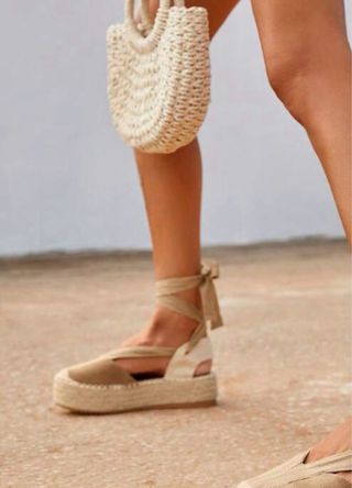 Alpargatas plataforma esparto beige