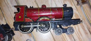 Tren antiguo Bassett-Lowke con rieles originales