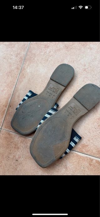 Sandalias planas azul marino