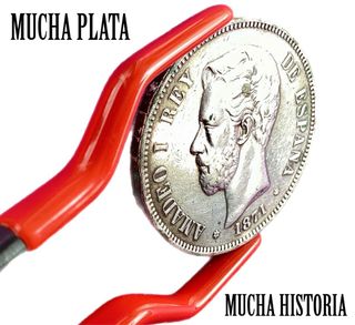 ESPAÑA 1876. 5 PESETAS PLATA 0.9. REY ALFONSO XII 