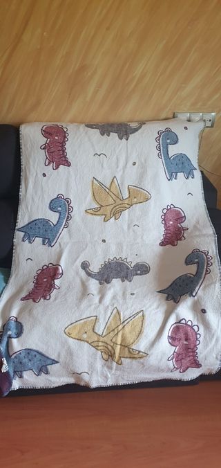 Manta bebé dinosaurios | Algodón orgánico
