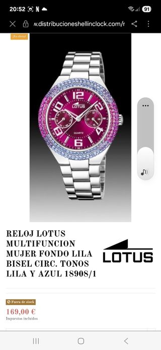 Reloj Lotus Mujer Multifunción Lila