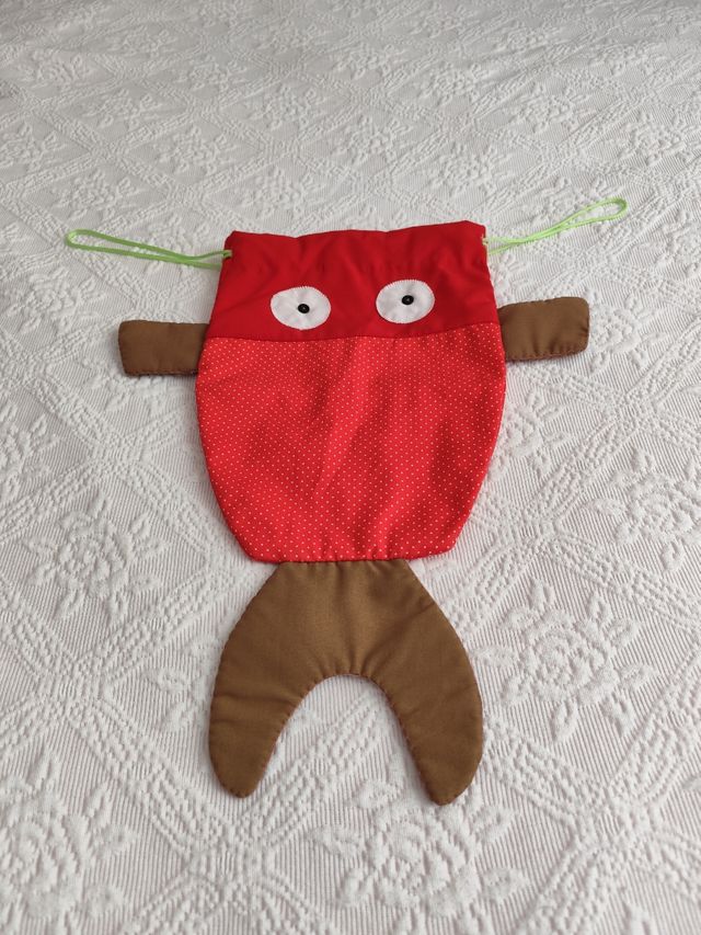 Mochila pez infantil artesanal, panera, bolsa...