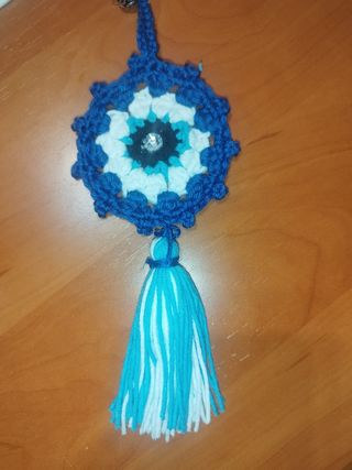 Falda tejida a crochet marrón