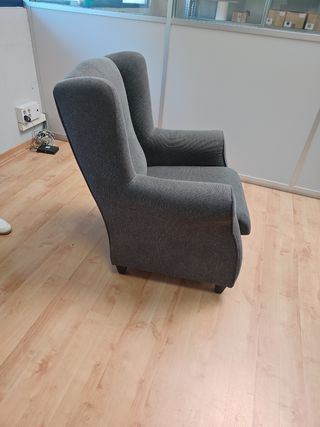 Sillón gris Sillom de tela