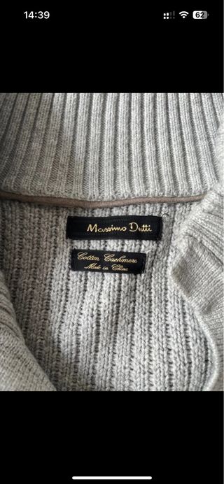 Jersey Massimo Dutti Gris cashermir