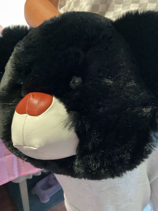 Zaino/borsa peluche orso nero