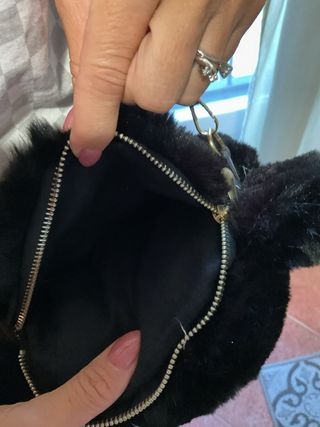 Zaino/borsa peluche orso nero