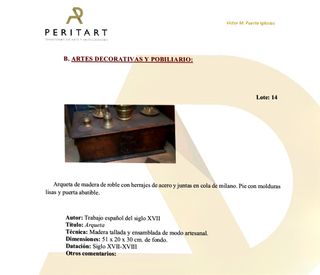 Arqueta madera antigua