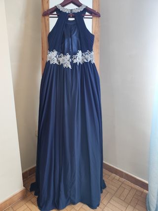 Vestido fiesta azul marino, 