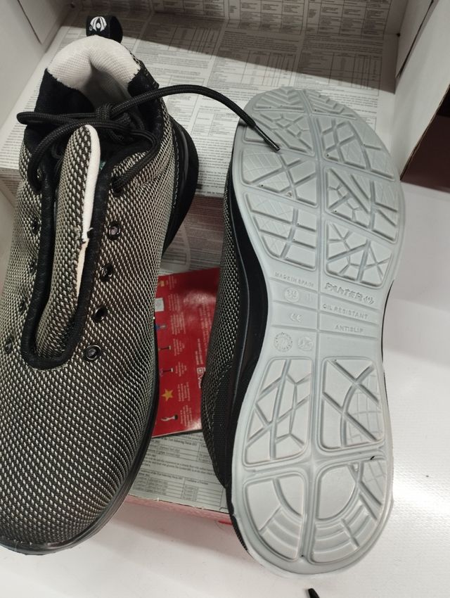 Zapatos seguridad PANTER - grises y negros