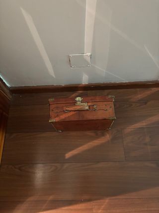 Maletín piel antiguo caza